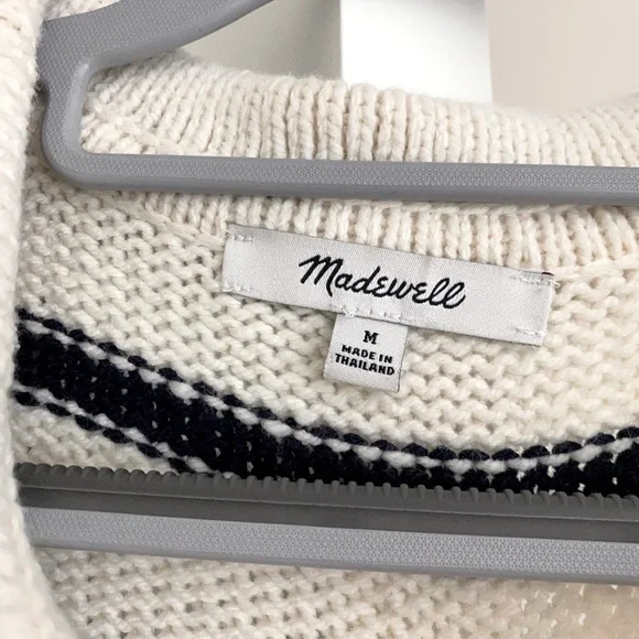 Madewell Dedham Stripe Polo Sweater in Medium - Picture 6 of 11